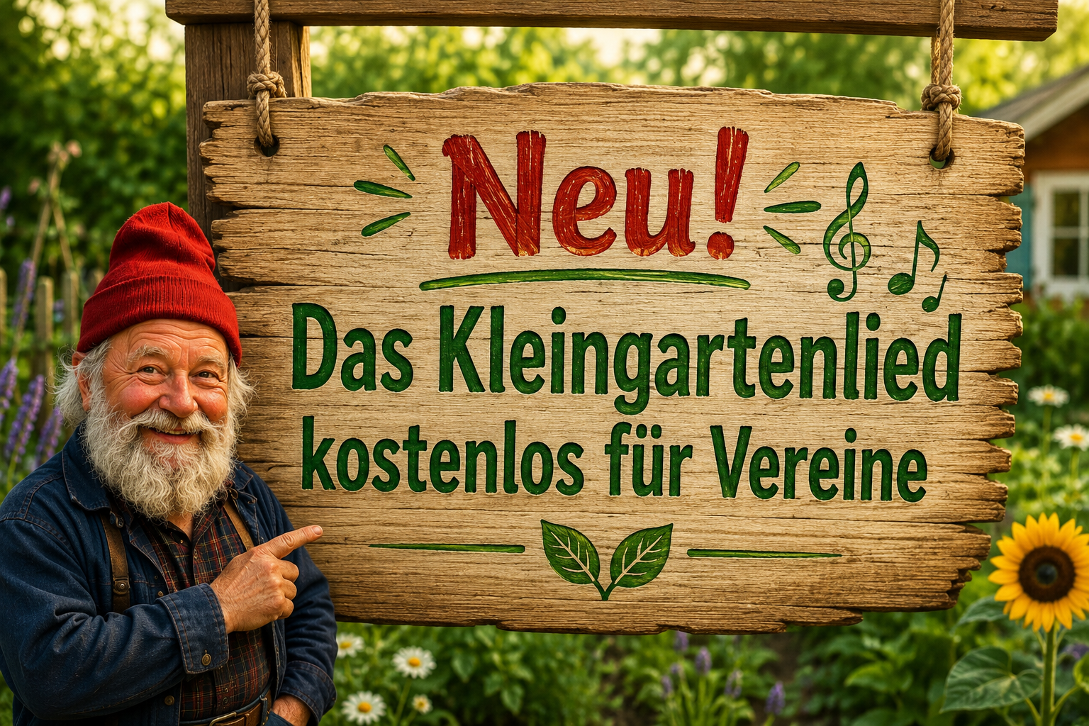 Neu! Das Kleingartenlied kostenlos für Vereine